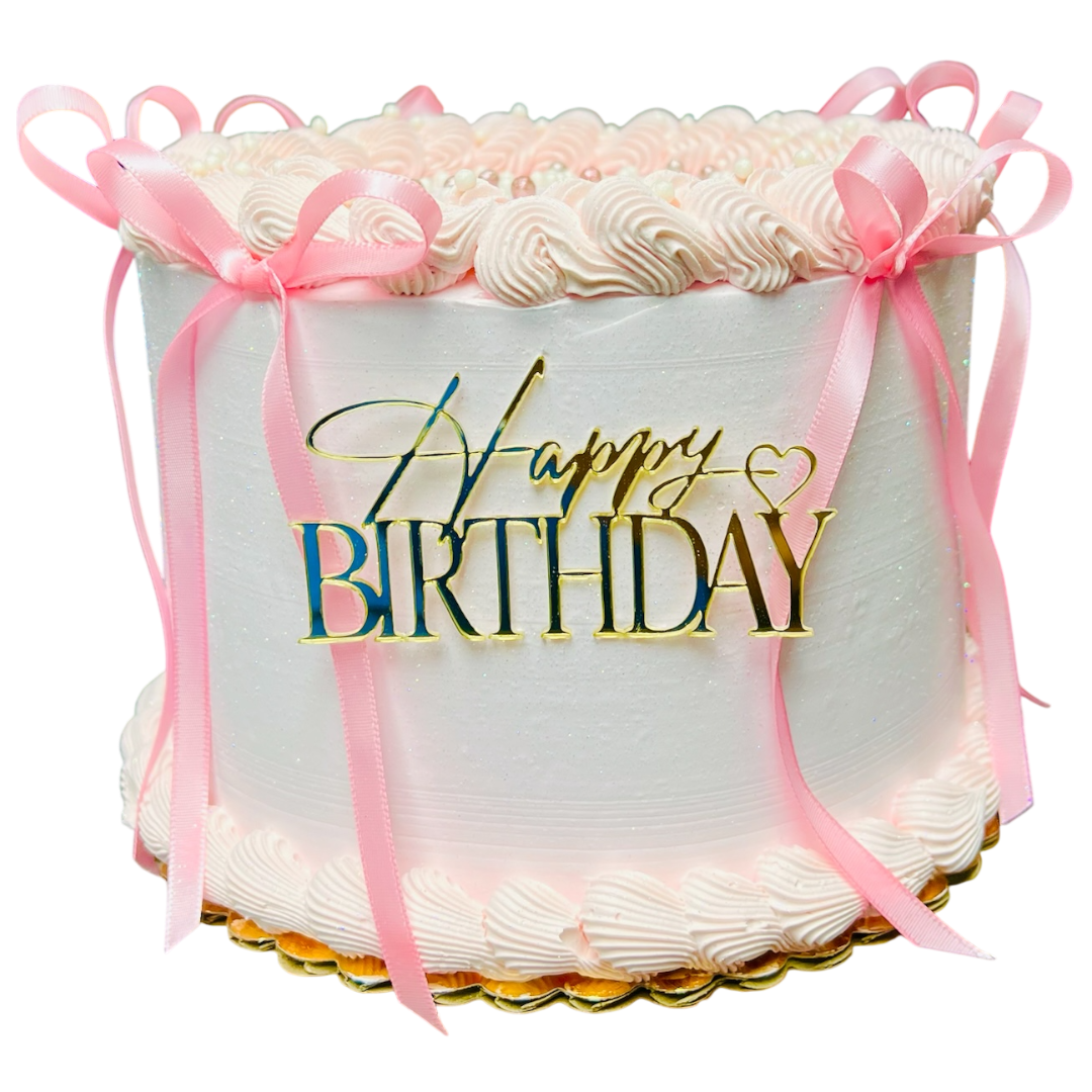 Aesthetic Bow Cake